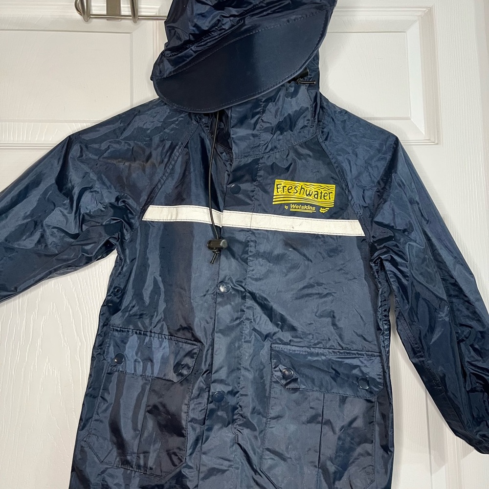 Wetskins Kids Small Rain Suit Set Navy Waterproof Freshwater